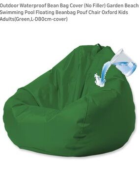 Waterproof Outdoor Bean Bag Cover - Green